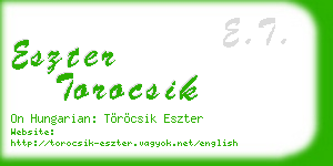 eszter torocsik business card